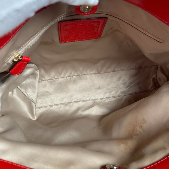 COACH Orange Red Shoulder Bag - Picture 9 of 16